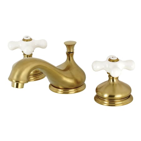 Kingston Brass KS1167PX 8" Widespread Bathroom Faucet, Brushed Brass KS1167PX